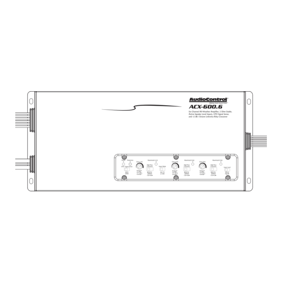 AudioControl ACX-600.6 Hızlı Başlangıç Kılavuzu