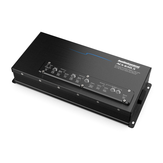 AudioControl ACX-650.5 Hızlı Başlangıç Kılavuzu