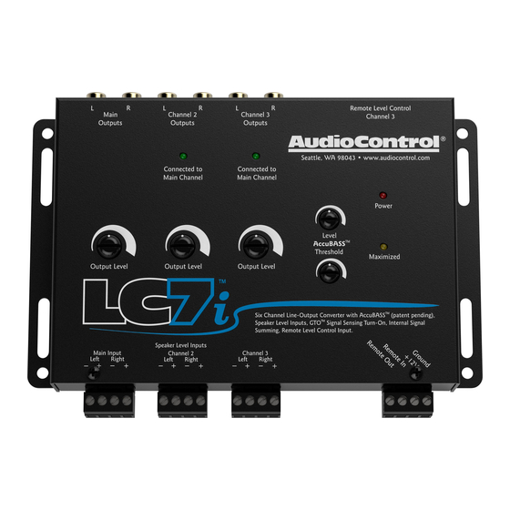 AudioControl LC7i Manuel