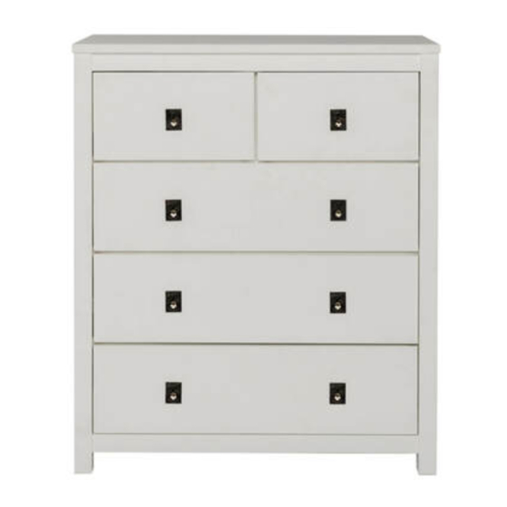 Freedom Bayswater Tallboy 5 Drawer MKII White 24192439 Manuel