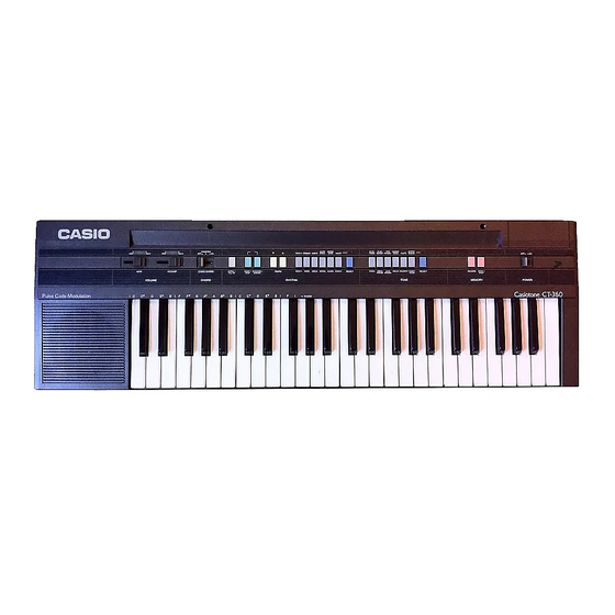 Casio Casiotone CT-360 Bedieningshandleiding