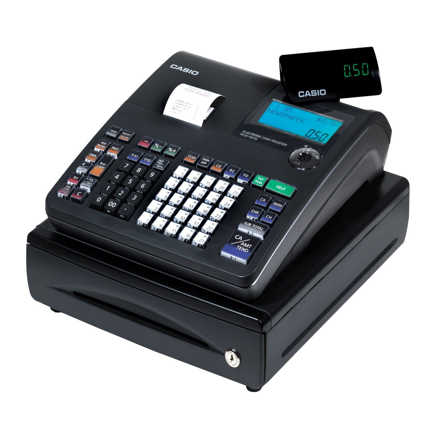 Casio PCR T48S - Cash Register Manual de servicio