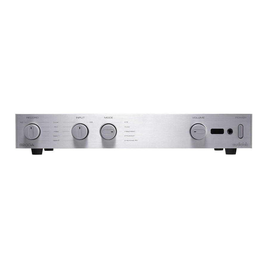 Audiolab 8200A Instructions pour l'utilisateur