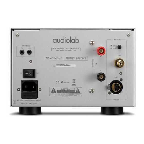 Audiolab 8300MB Instructions pour l'utilisateur