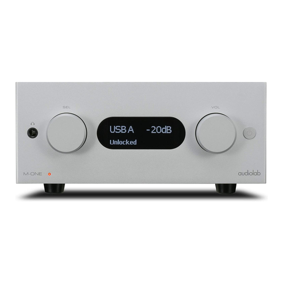 Audiolab M-ONE Instructions pour l'utilisateur