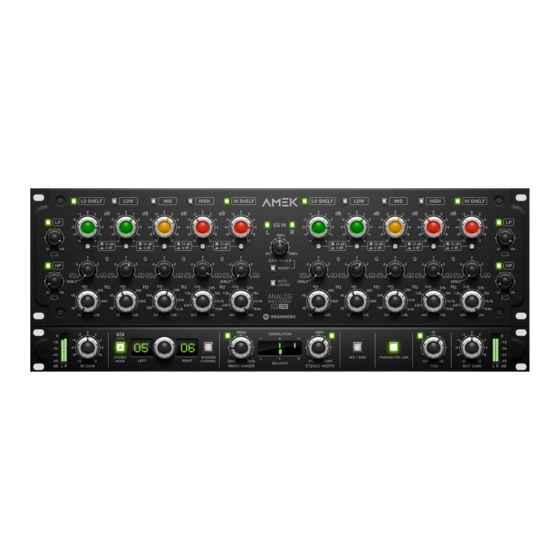 Brainworx Amek EQ 250 Plugin Manual