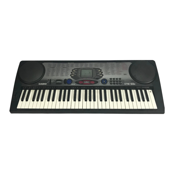 Casio CTK-558 Podręcznik użytkownika