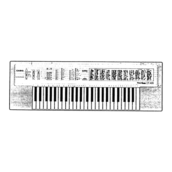 Casio ToneBank CT-420 Operation Manual