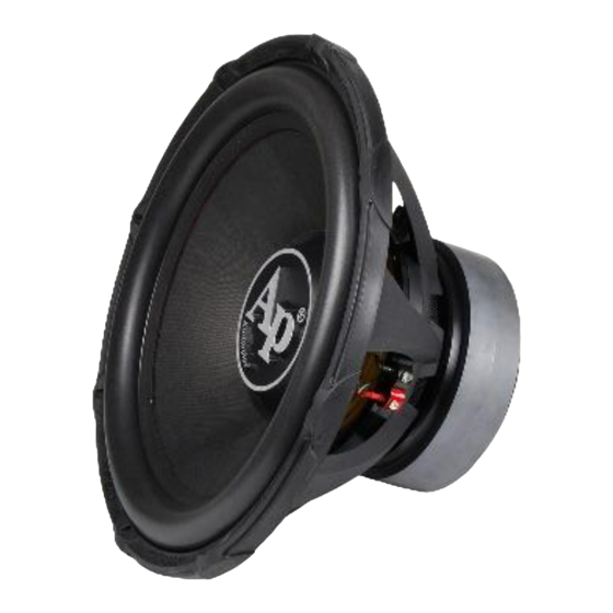 Audiopipe TXX-BD2W-18 Manual do utilizador