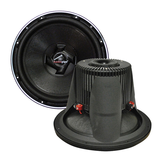 Audiopipe TXX-SQ1222 사용자 설명서