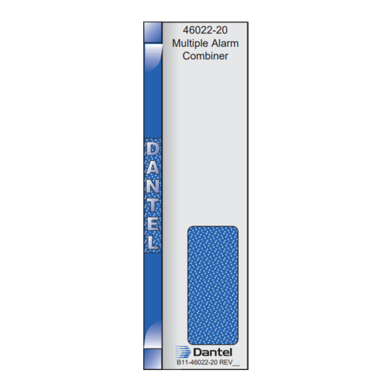 Dantel 46022-20 Panduan Pemasangan & Pengoperasian