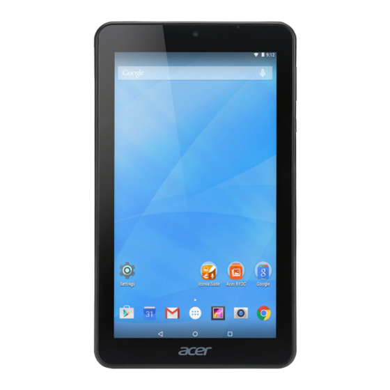 Acer ICONIA Quick Manual