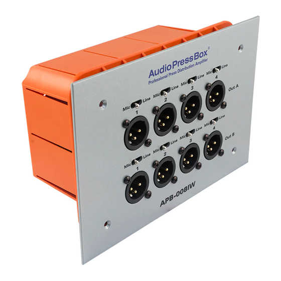 AudioPressBox APB-P008 IW Kullanıcı El Kitabı