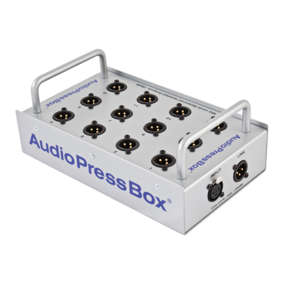 AudioPressBox APB-P112SB Manuel du propriétaire