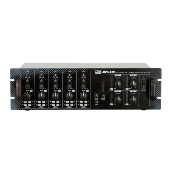 DAPAudio MPA-440 Produkthandbuch