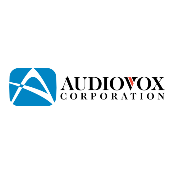 Audiovox 50-0300A-002 SERIES Instrukcja instalacji