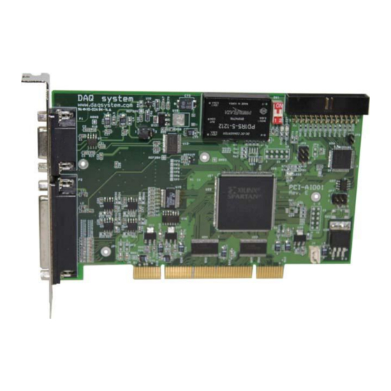 DAQ system PCI-AIO01 Panduan Pengguna