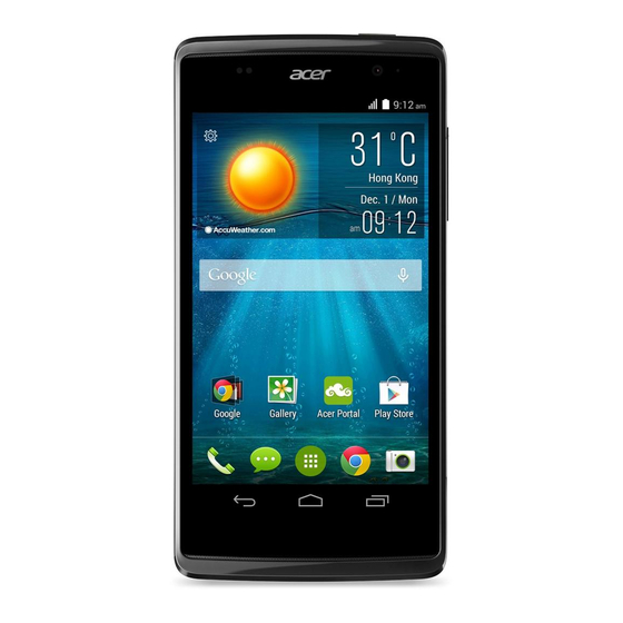 Acer Liquid Z500 Skrócona instrukcja obsługi