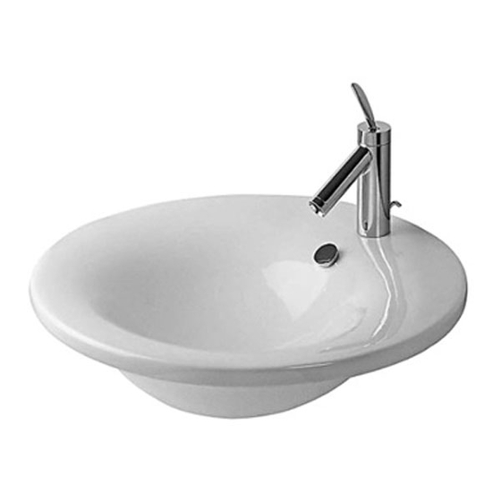 DURAVIT Starck 1 04057500 Series 설치 지침