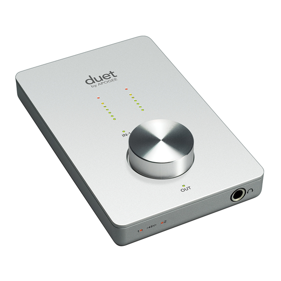 Apogee Apogee Duet Посібник користувача