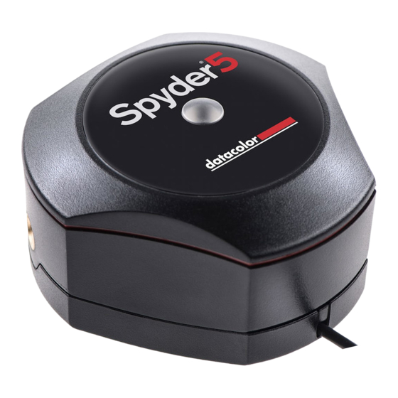 Datacolor Spyder 5 Краткое руководство по эксплуатации