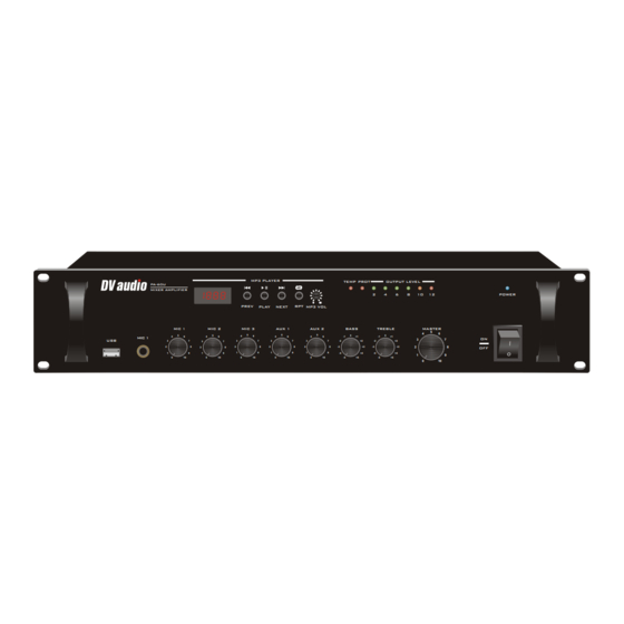 DV Audio PA-60U Bedieningshandleiding