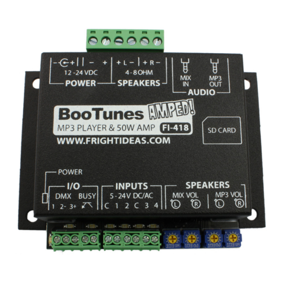 Fright Ideas BooTunes AMPED FI-418 取扱説明書