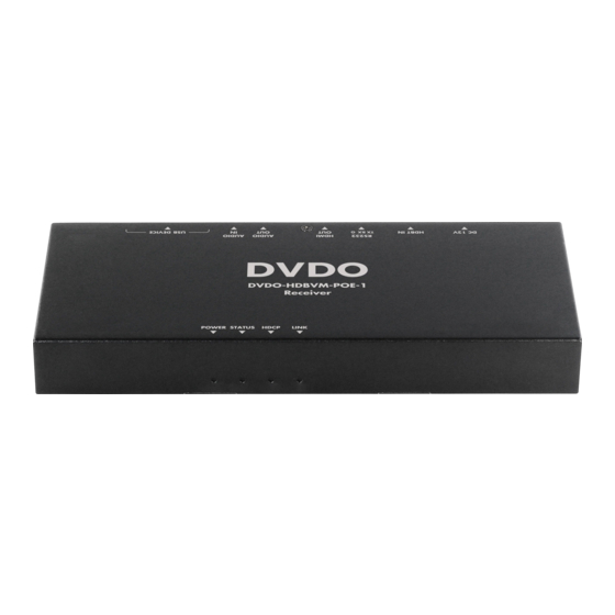 DVDO HDBVM-POE-1 Benutzerhandbuch