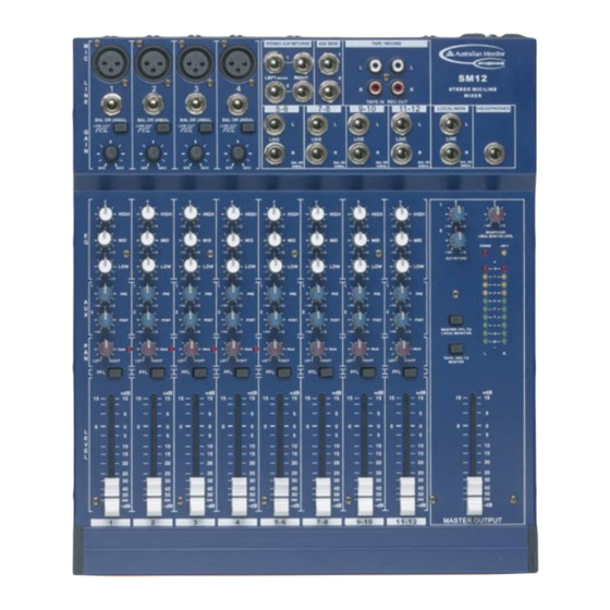 AUSTRALIAN MONITOR SM MIXERS 브로셔