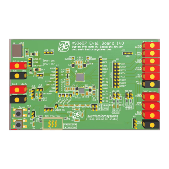 austriamicrosystems AS3606 EVAL BOARD Handbuch