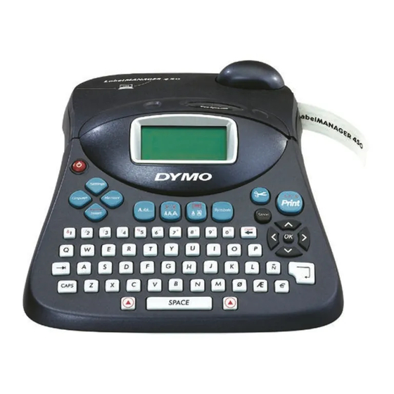 Dymo LabelMANAGER 450 Manual do utilizador