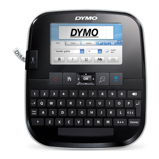 Dymo LabelManager 500 Touch Screen Label Maker Manual del usuario