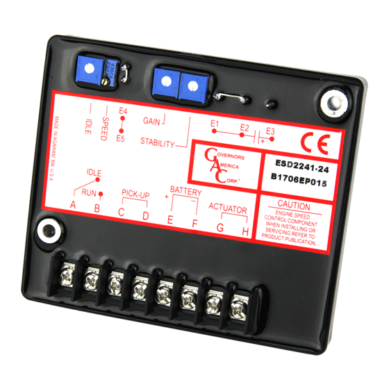 GAC ESD2200 Series Snelstarthandleiding