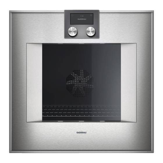 Gaggenau BO 420 2 Series Instruction Manual