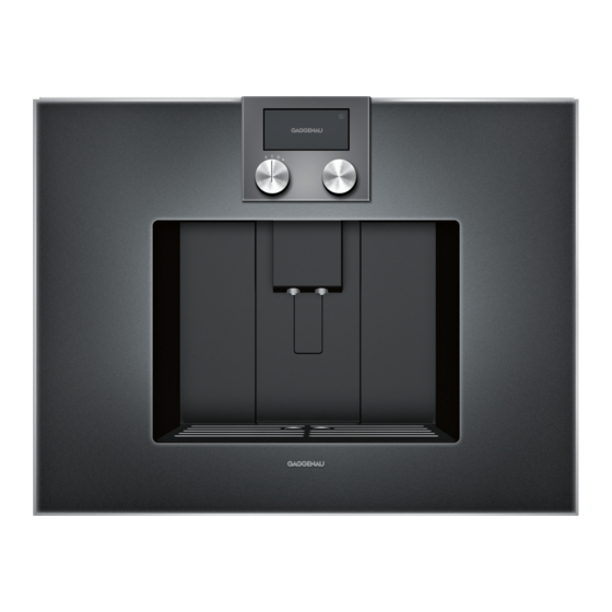 Gaggenau CM 450 Kurzreferenz-Handbuch