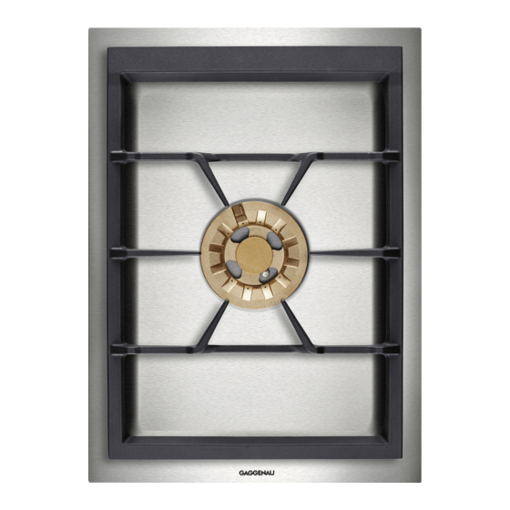 Gaggenau VG 414 210 AU Panduan Petunjuk Instalasi