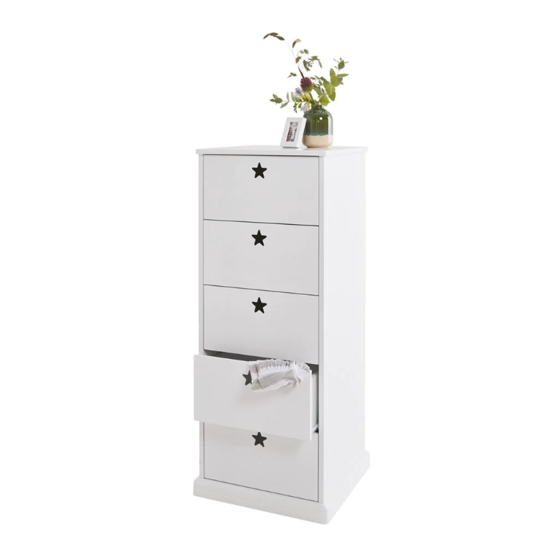 Great Little Trading Star Bright Chest of Drawers - Tall Boy Assembly Instructions Manual