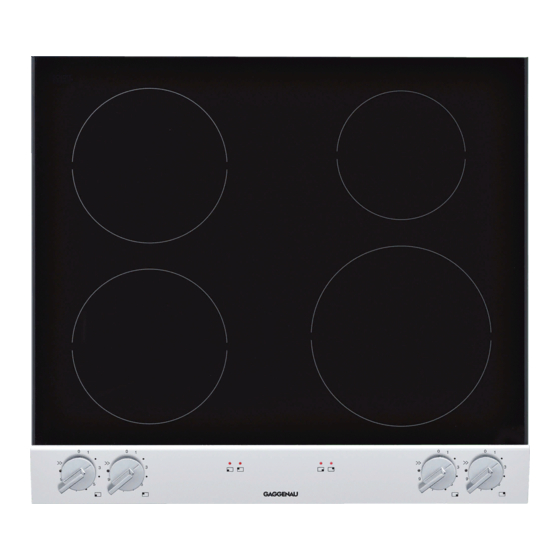 Gaggenau VI 270134 Use And Care Manual