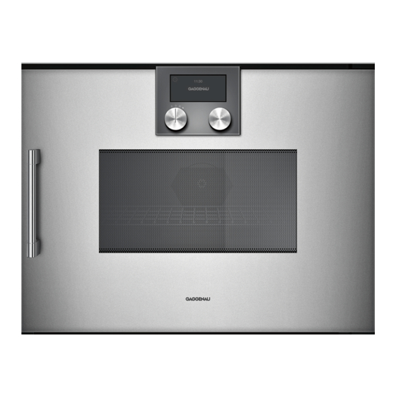 Gaggenau BMP 250 Manual de instrucciones de instalación