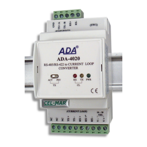 CEL-MAR ADA-4020-1-1-1-2-3 Manual do utilizador