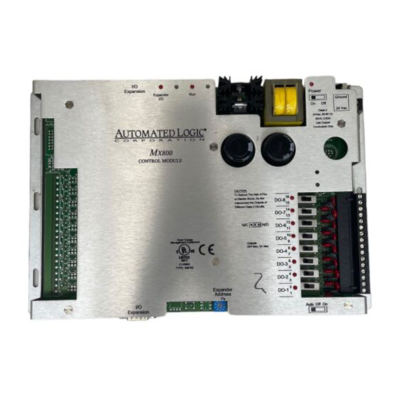 Automated Logic MX800 Instructions techniques