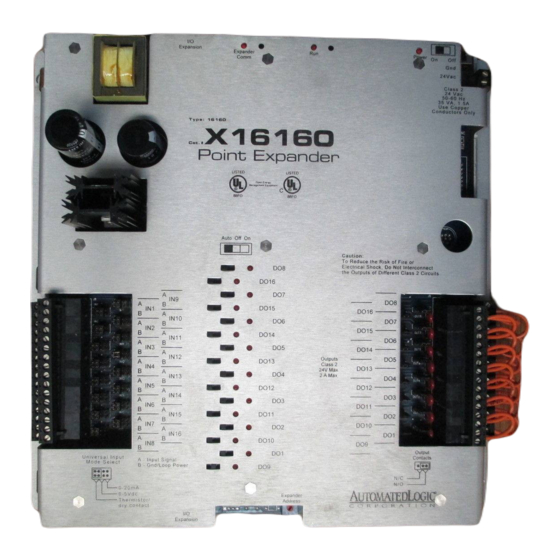 Automated Logic MX16160 Instruções técnicas