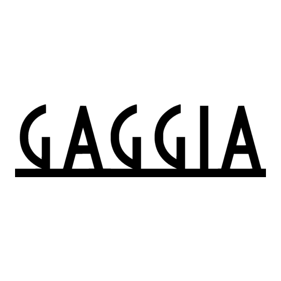 Gaggia LNIXX014MENBNCO Istruzioni