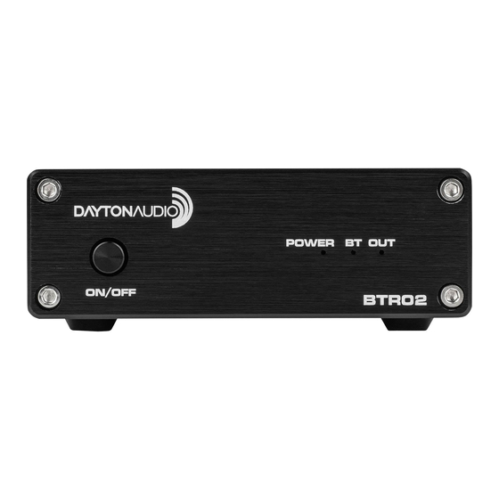 DaytonAudio BTR02 Manual do utilizador