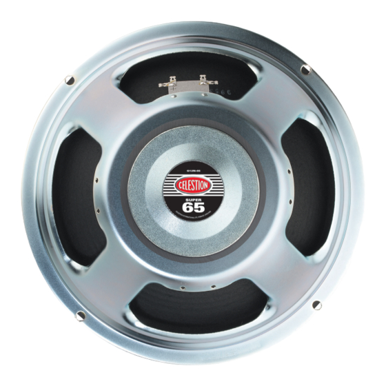 Celestion Originals Series Super 65 Teknik Özellikler