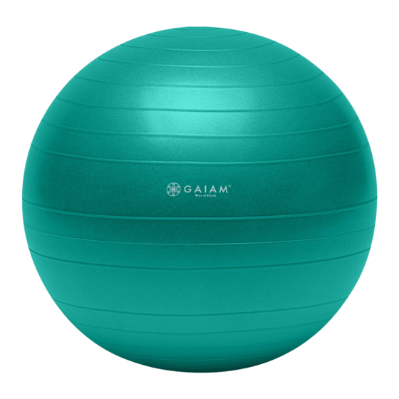 Gaiam Stability Ball Panduan Pengaturan, Tips Latihan, dan Perawatan & Keselamatan