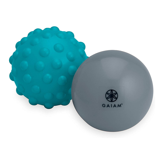 Gaiam Restore Hot/Cold Trigger Point Massage Ball Manuel d'utilisation, d'entretien et de sécurité