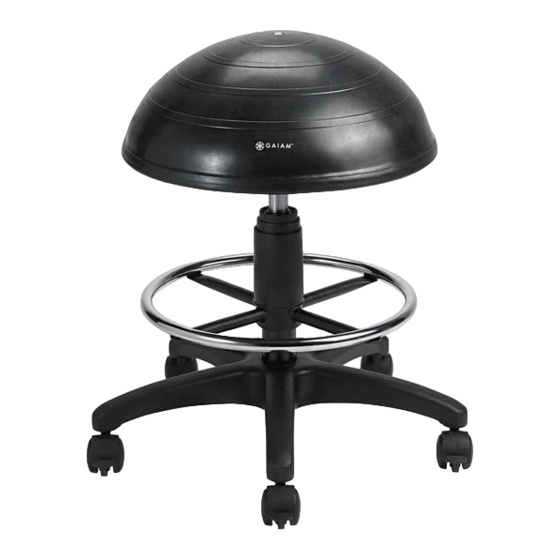 Gaiam BALANCE BALL 05-6255 Configuración, consejos de entrenamiento y manual de cuidados y seguridad