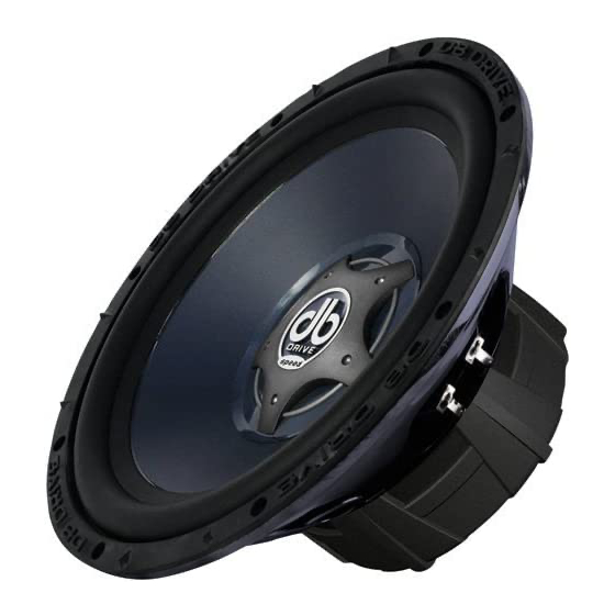 DB Drive Speed Series Subwoofer SW12D2 Instrukcje instalacji