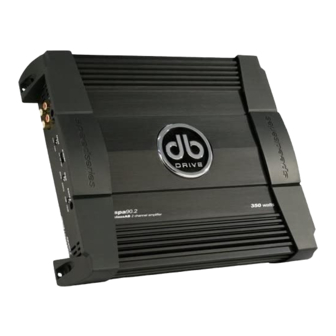 DB Drive Speed Series Amplifier SPA SPA1000D Kullanım Kılavuzu